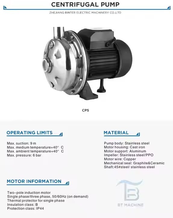 CPS370 Centrifugal Pump For Civil Water Supply & Light Industrial Circulation Compact suppliers