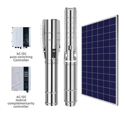 แรงดันสูง 19m Ac Dc ปั๊มจุ่มหลุมเจาะลึกดี